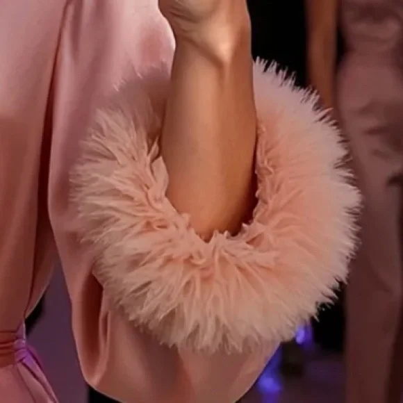 Valentines Pink Satin Smooth Belted Robe Kimono - Picture 11 of 12